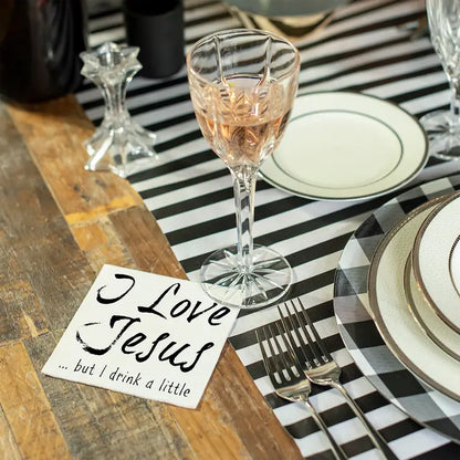 I Love Jesus... But I Drink A Little | Funny Napkins